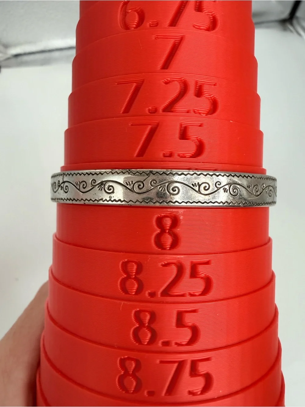 Brighton Canal Etched SIlver tone Round Bangle Bracelet - Picture 2 of 5